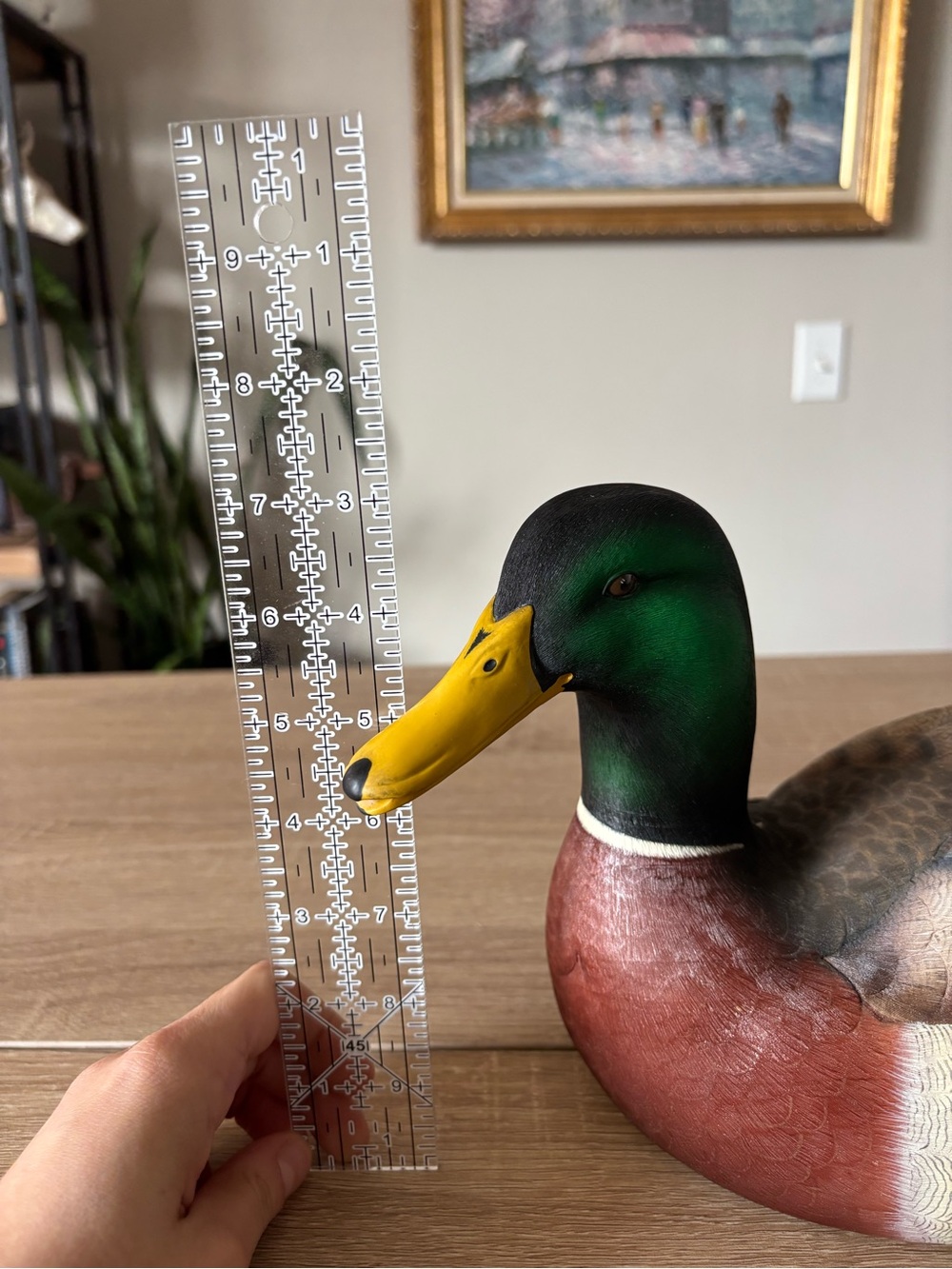 Vintage Large Danbury Mint George Kruth Mallard Duck Decoy Figurine - Picture 8 of 8